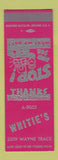 Matchbook Cover - Whitie's  SAMPLE