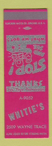 Matchbook Cover - Whitie's  SAMPLE