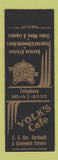 Matchbook Cover - Volk's Cafe New York City? SAMPLE