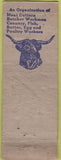 Matchbook Cover - Meat Cutter Butchers Union Chicago IL POOR