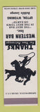 Matchbook Cover - Western Bar Upton WY Bubble Lounge SAMPLE