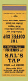Matchbook Cover - Sal's Tap Liquor Coffee Cup Wauconda IL SAMPLE