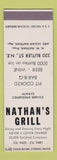 Matchbook Cover - Nathan's Grill  SAMPLE