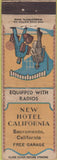 Matchbook Cover - New Hotel California Sacramento CA WORN
