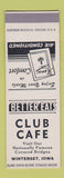 Matchbook Cover - Club Cafe Winterset IA SAMPLE
