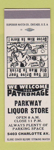 Matchbook Cover - Parkway Liquor Store  SAMPLE