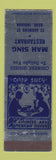 Matchbook Cover - Mah Sing Chinese Restaurant Bank IN SAMPLE