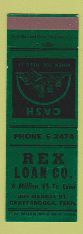 Matchbook Cover - Rex Loan Company Chattanooga TN SAMPLE