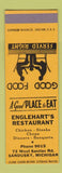 Matchbook Cover - Englehart's Restaurant Sandusky MI SAMPLE