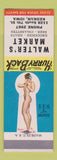 Matchbook Cover - Walter's Market Keokuk IA Pinup SAMPLE