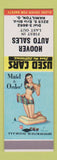 Matchbook Cover - Hoover Auto Sales Hamilton OH Pinup SAMPLE