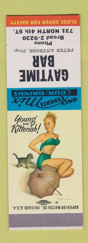 Matchbook Cover - Gaytime Bar Peter Antross Pinup SAMPLE