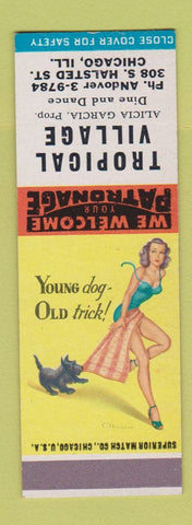 Matchbook Cover - Tropical Village Chicago IL Pinup SAMPLE