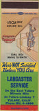 Matchbook Cover - Lancaster Service oil gas Tulare CA