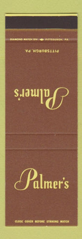 Matchbook Cover - Palmer's Pittsburgh PA BROWN SAMPLE