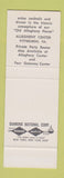Matchbook Cover - Palmer's Pittsburgh PA BROWN SAMPLE