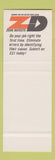 Matchbook Cover - Alcoa Zero Defects Massena Operations SAMPLE