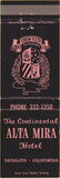 Matchbook Cover - Alta Mira Hotel Sausalito CA