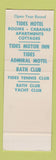 Matchbook Cover - The Bath Club Tides Hotel St Petersburg FL SAMPLE