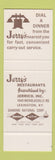 Matchbook Cover - Jerry's Restaurants Lexington KY SAMPLE