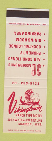 Matchbook Cover - Vikingtown Ranch Motel Madison WI SAMPLE