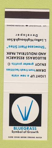 Matchbook Cover - Bluegrass Research Industrial Park Louisville KY SAMPLE