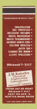 Matchbook Cover - JM Kniseley Chemical Labs Seattle WA SAMPLE