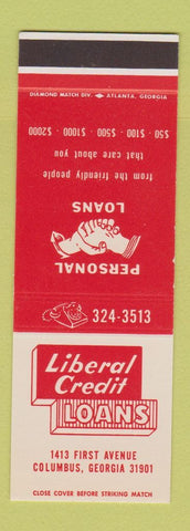 Matchbook Cover - Liberal Credit Loans Columbus GA SAMPLE