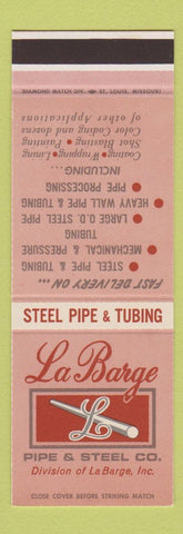 Matchbook Cover - La Barge Pipe Steel  St Louis MO SAMPLE