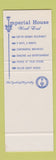 Matchbook Cover - Imperial House Motels SAMPLE