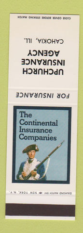 Matchbook Cover - Continental Insurance Upchurch Cahokia IL SAMPLE