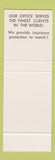 Matchbook Cover - Continental Insurance Upchurch Cahokia IL SAMPLE