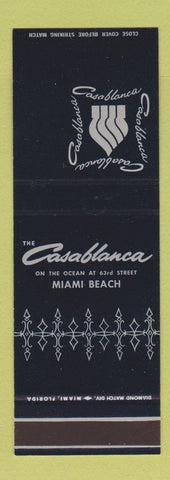 Matchbook Cover - Casablanca Hotel Miami Beach FL SAMPLE