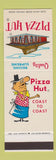 Matchbook Cover - Pizza Hut restaurants SAMPLE