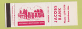 Matchbook Cover - Jacobs Bank Scottsboro AL SAMPLE