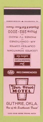 Matchbook Cover - Town House Motel Guthrie OK SAMPLE
