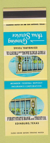 Matchbook Cover - First State Bank Trust Edinburg TX SAMPLE