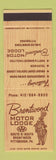 Matchbook Cover - Brentwood Motor Lodge Pittsburgh PA SAMPLE