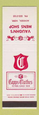 Matchbook Cover - Capps Men's Clothes Vaughn's Minden NE SAMPLE