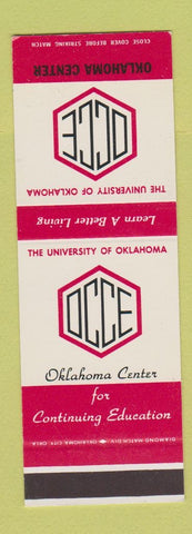 Matchbook Cover - University of Oklahoma Continuing Education Norman OK SAMPLE