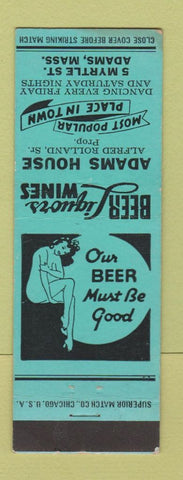 Matchbook Cover - Adams House Adams MA girlie