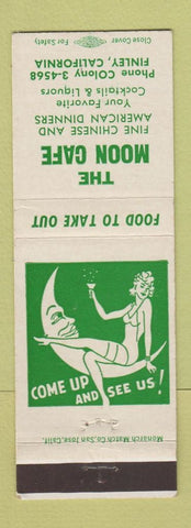 Matchbook Cover - Moon Cafe Finley CA girlie