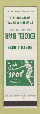 Matchbook Cover - Excel Bar Westwood NJ girlie