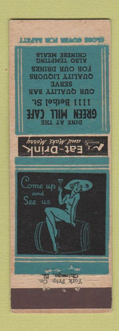 Matchbook Cover - Green Mill Cafe  girlie