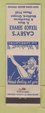 Matchbook Cover - Casey's Texaco oil gas Medford OR girlie