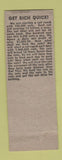Matchbook Cover - Ronnie's Nite Spot Lanesboro MA girlie