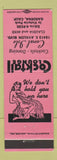 Matchbook Cover - Coral Isle Gardena CA girlie