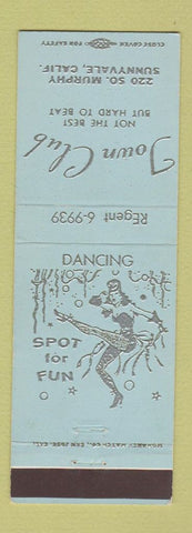 Matchbook Cover - Town Club Sunnyvale CA girlie