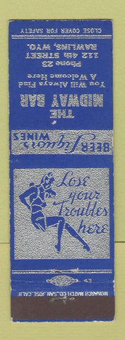 Matchbook Cover - Midway Bar Rawlins WY girlie