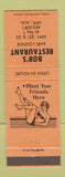 Matchbook Cover - Bob's Restaurant Opp AL girlie